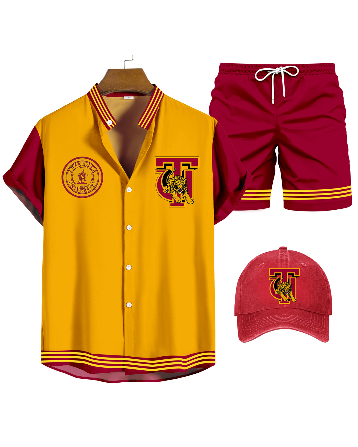 Tuskegee University Shirt Three-Piece Set 071